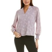 Nanette Nanette Lepore womens Pebble Crepe Blouse, XL, Pink